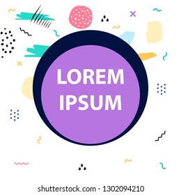 Universal creative artistic card with different geometrical shapes. Trendy Graphic Design for banner, poster, card, cover, invitation or flyer.