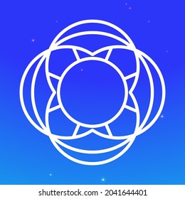 Universal creative premium symbol. Abstract geometric leaf flower logo icon vector desig