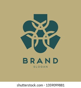Universal creative premium symbol. Elegant ornament logo icon. Universal ornament design