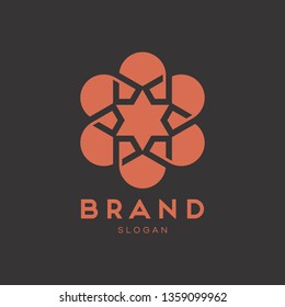 Universal creative premium symbol. Elegant ornament logo icon. Universal ornament design