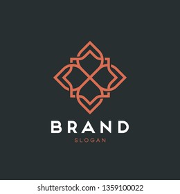 Universal creative premium symbol. Elegant ornament logo icon. Universal ornament design