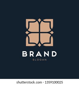 Universal creative premium symbol. Elegant ornament logo icon. Universal ornament design