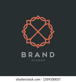 Universal creative premium symbol. Elegant ornament logo icon. Universal ornament design
