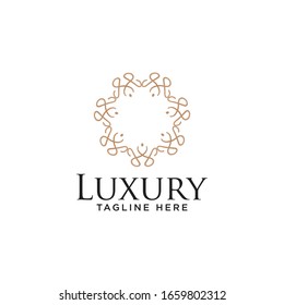 Logotipo universal de ornamento cruzado. Diseño de iconos de logotipo creativo de línea abstracta