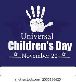 Universal Children’s Day Vector | November 20 Creative Concept | Happy Children’s Day Banner  Poster Design