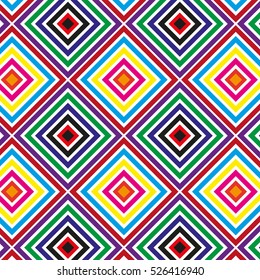 Universal decorative colorful diamonds vector pattern