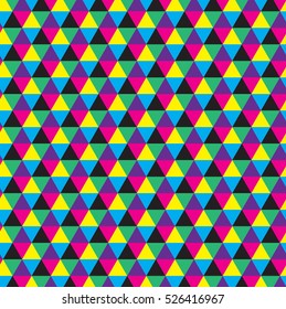 Universal decorative colorful triangles vector pattern