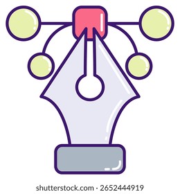 Universal Design icon represented by pe tool, vector symbol Lineal Color style.