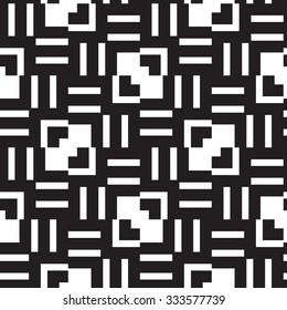 Universal different geometric seamless pattern. You can use vector monochrome ornaments for wallpaper, fills, web page background,surface textures