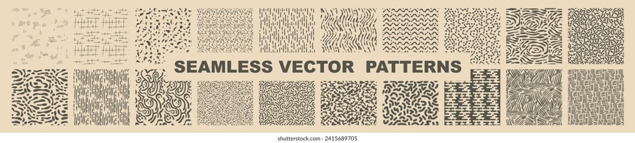 Diferentes patrones geométricos uniformes universales. Gran colección de patrones vectoriales sin fisuras de memphis. Texturas geométricas abstractas y simples