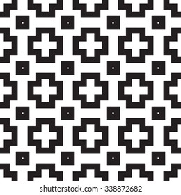 Universal different geometric seamless patterns. You can use vector monochrome ornaments for wallpaper, pattern fills, web page background,surface textures