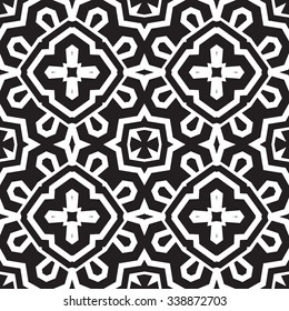 Universal different geometric seamless patterns. You can be used vector monochrome ornaments for wallpaper, pattern fills, web page background,surface textures