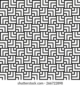 Universal different vector seamless pattern. Endless texture can be used for wallpaper, pattern fills, web page background, surface texture. Monochrome geometric ornament.