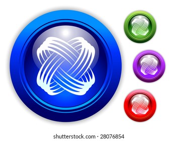 Universal Dynamic Icon Button Set of Four Different Colors.