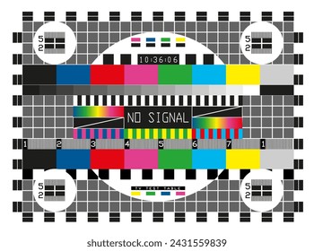 Tabla de pruebas electrónica universal para comprobar y configurar televisores de color antiguos_