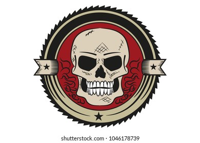 universal emblem, the skull. badge. icon