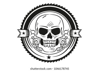universal emblem, the skull. badge. icon
