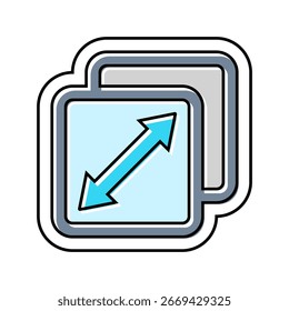 universal fit color icon vector. universal fit sign. isolated symbol illustration