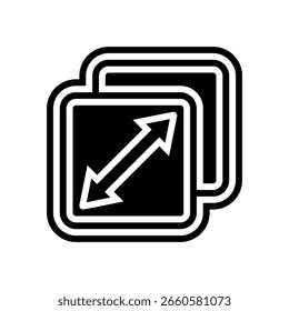 Icono de glifo de ajuste universal. Vector de ajuste universal. Ilustración de símbolo aislado