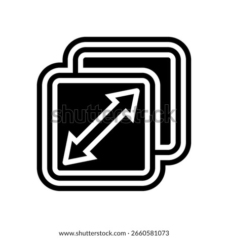 universal fit glyph icon vector. universal fit sign. isolated symbol illustration
