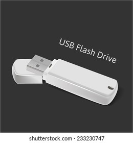 universal flash drive isolated on the gray background