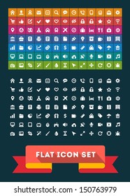 Universal Flat Icon Set. Vector