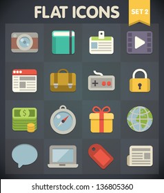 Universal Flat Icons for Web and Mobile Applications Set 2