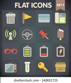 Universal Flat Icons for Web and Mobile Applications Set 7