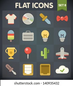 Universal Flat Icons for Web and Mobile Applications Set 8