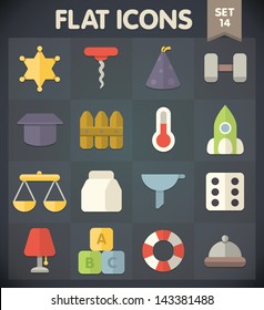 Universal Flat Icons for Web and Mobile Applications Set 14