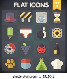 Universal Flat Icons for Web and Mobile Applications Set 15