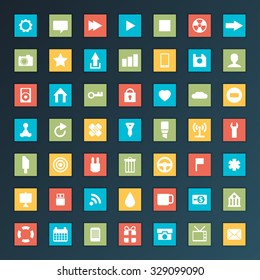 Universal Flat Icons. For Web and Mobile