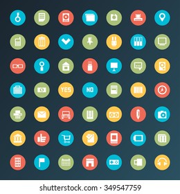 Universal Flat Icons. For Web and Mobile