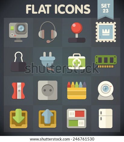 Universal Flat Icons for Web and Mobile Applications Set 23