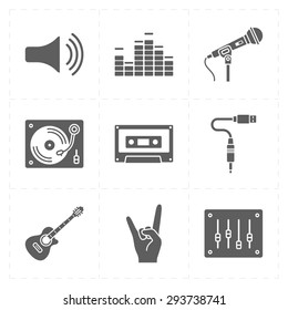 universal flat music icons