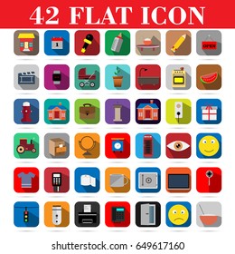 universal flat set icon