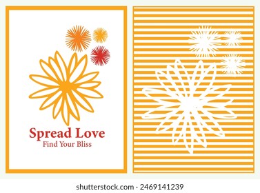 Universal floral art. Trendy floral posters, brochures, frame designs, boho art, whimsical
