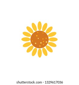 Universal Flower icon to use in web and mobile UI, ecology basic UI element. Vector Flat colorful flower icon isolated on white background.
