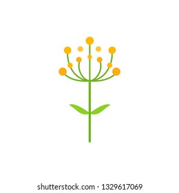 Universal Flower icon to use in web and mobile UI, ecology basic UI element. Vector Flat colorful flower icon isolated on white background.