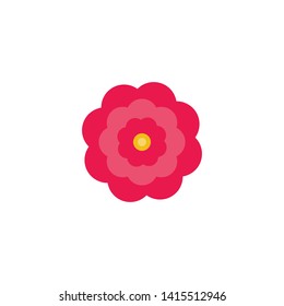 Universal Flower icon to use in web and mobile UI, ecology basic UI element. Vector Flat colorful flower icon isolated on white background.