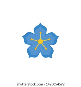 Universal Flower icon to use in web and mobile UI, ecology basic UI element. Vector Flat colorful flower icon isolated on white background.