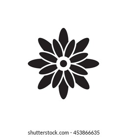 Universal Flower icon to use in web and mobile UI,  Aster flower icon. Peony flower icon.