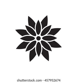 Universal Flower Icon To Use In Web And Mobile UI,  Aster Flower Icon. Peony Flower Icon.