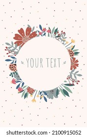 Universal flower template. Used for greeting cards, invitations, flyers and other graphic design. Woman day.