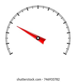Universal gage scale. Semi circle. Vector illustration isolated on white background