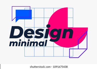 Universal geometric colorful trend background with bright bold lineal design elements composition. Magazine, leaflet, billboard, sale template
