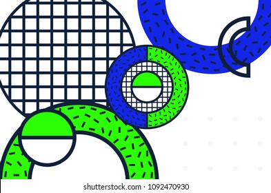 Universal geometric colorful trend background with bright bold lineal design elements composition. Magazine, leaflet, billboard, sale template