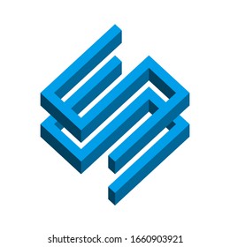 Logotipo geométrico universal sobre fondo blanco en el vector EPS8