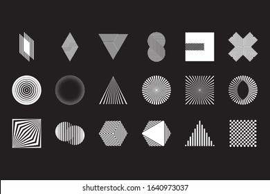 Universal Geometric Shapes Set Design Forms Stock Vector (Royalty Free ...