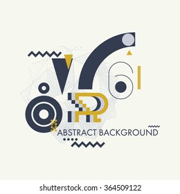 Universal geometry background in minimal, primitive style. Simple shapes for your design, typographic cover, advertisement, printing, poster and web 